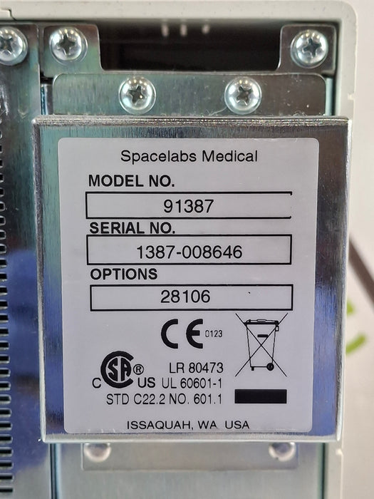 Spacelabs Healthcare Ultraview SL 91387 Patient Monitor
