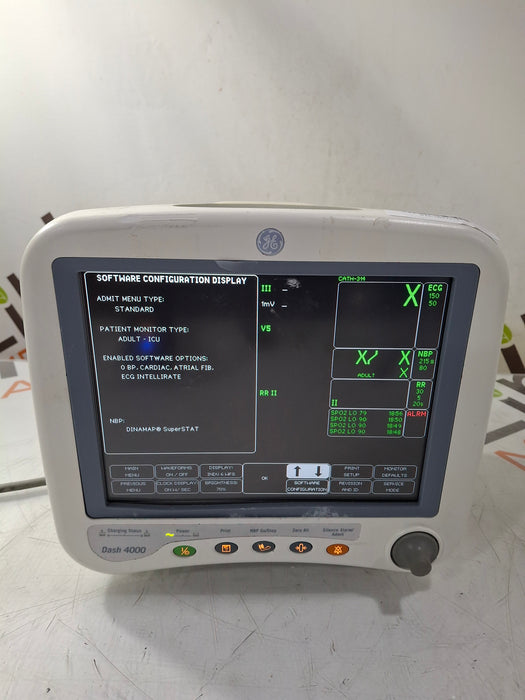 GE Healthcare Dash 4000 - GE/Nellcor SpO2 Patient Monitor