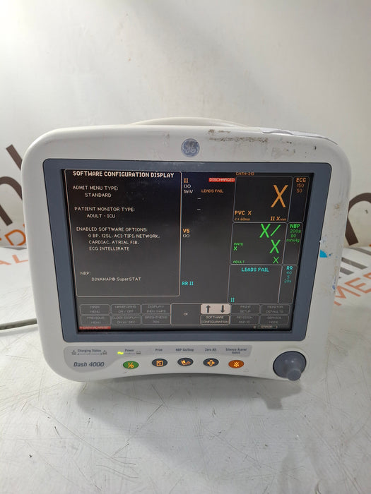GE Healthcare Dash 4000 - GE/Nellcor SpO2 Patient Monitor