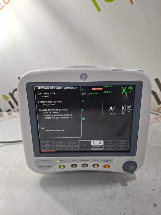GE Healthcare Dash 4000 - Masimo SpO2 Patient Monitor