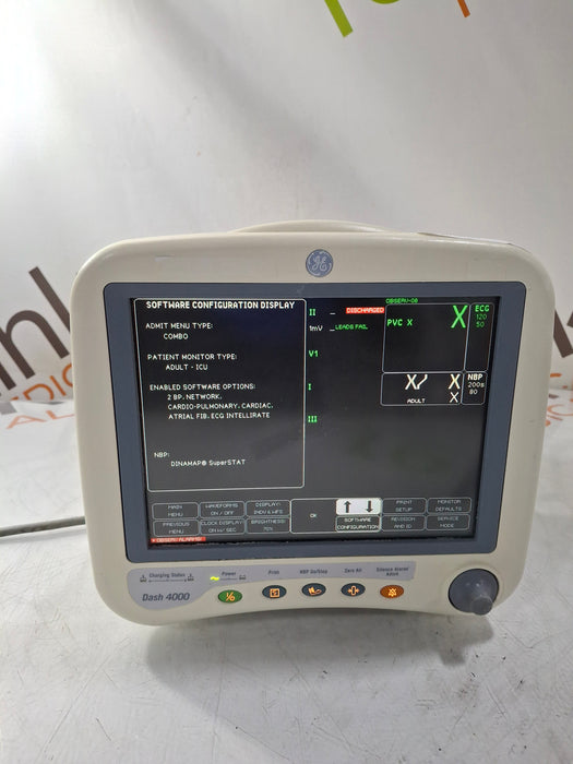 GE Healthcare Dash 4000 - Masimo SpO2 Patient Monitor