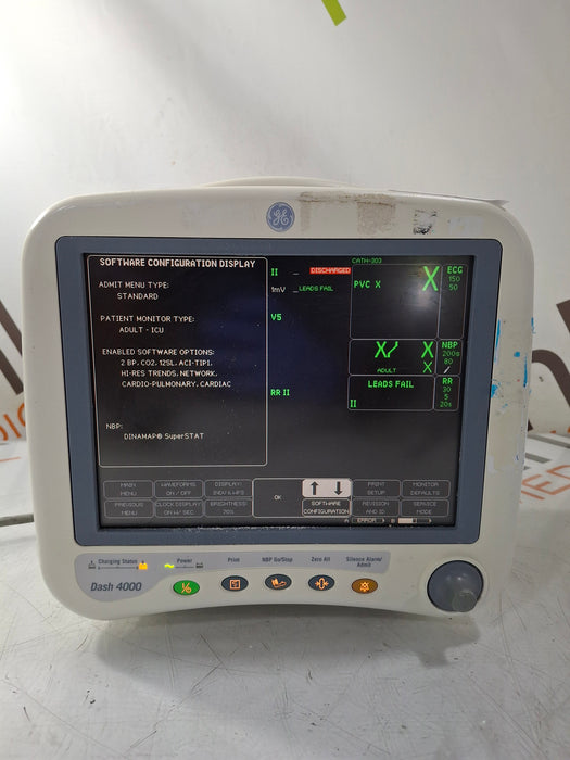 GE Healthcare Dash 4000 - GE/Nellcor SpO2 Patient Monitor