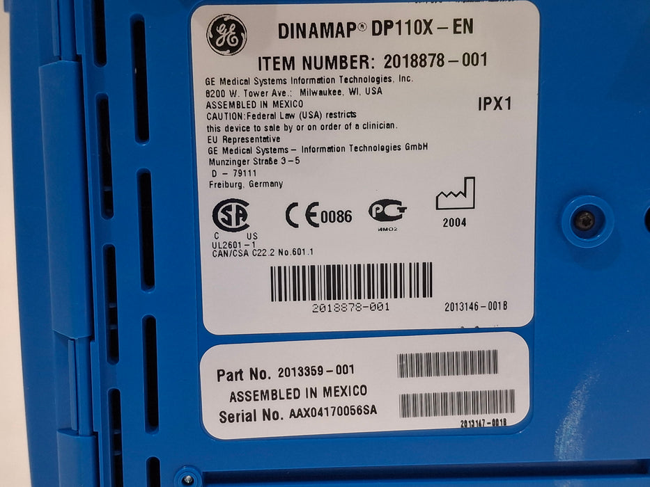GE Healthcare Dinamap Pro 100V2 Patient Monitor