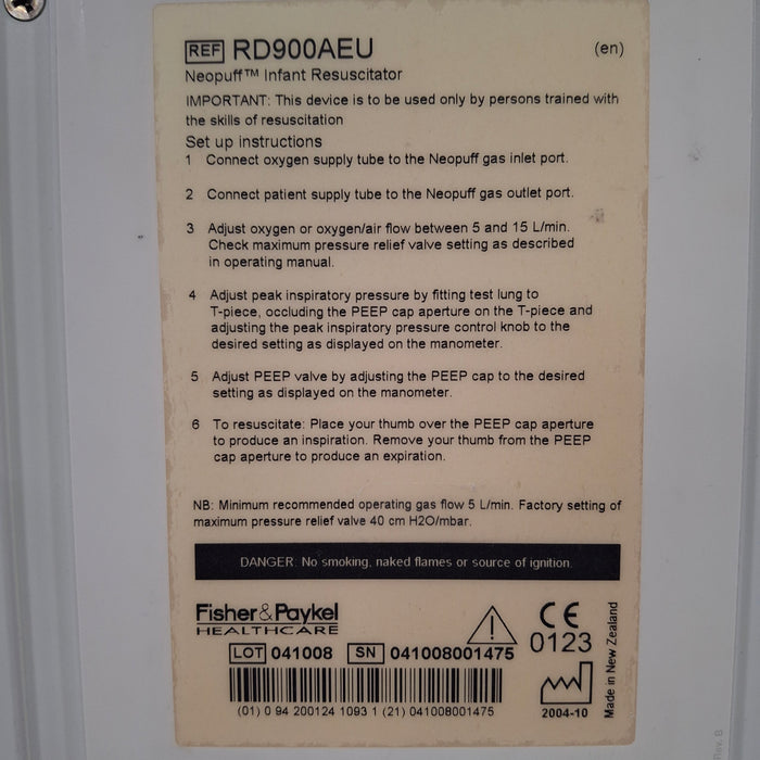Fisher & Paykel Neopuff Infant T-Piece Resuscitator