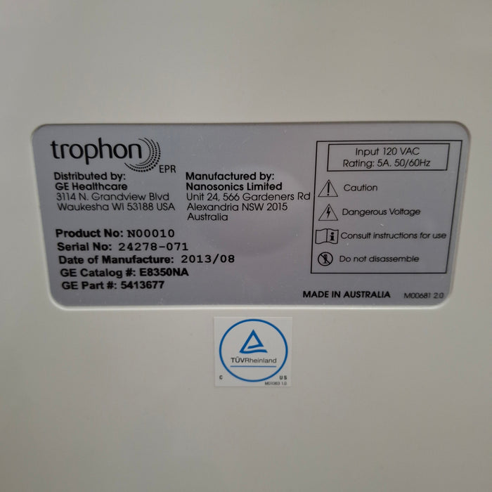 NanoSonics Trophon EPR High Level Disinfection
