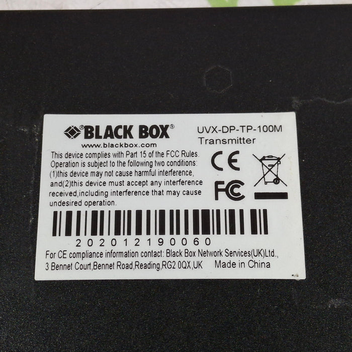 Black Box Network Services UVX-DP-TP-100M Displayport & USB 2.0 Extender
