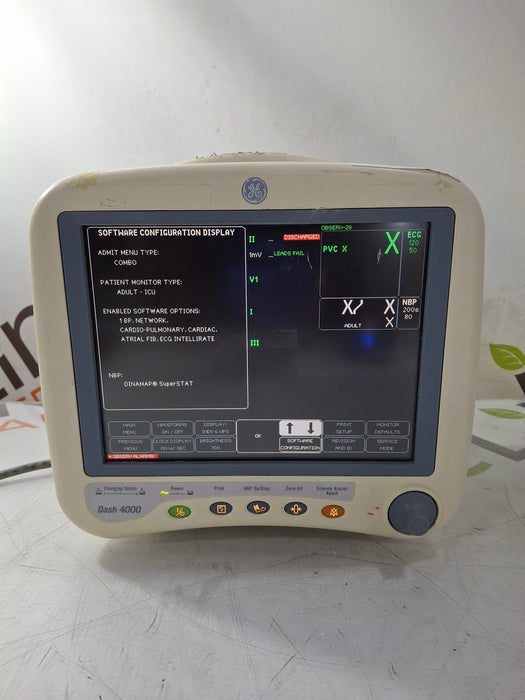GE Healthcare Dash 4000 - Masimo SpO2 Patient Monitor