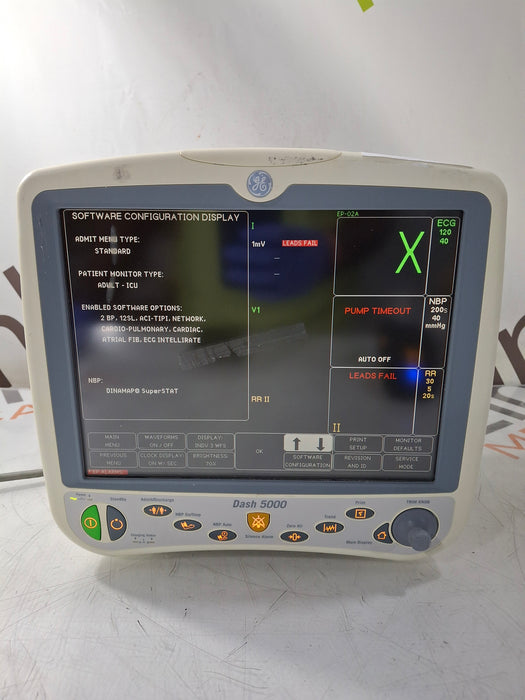 GE Healthcare Dash 5000 - Masimo SpO2 Patient Monitor