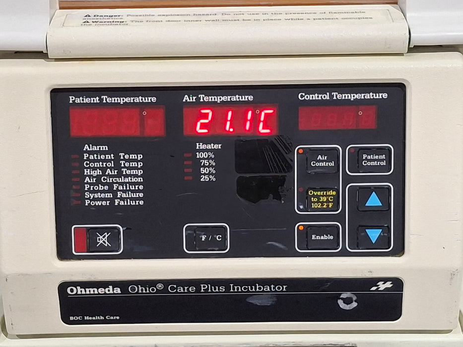 Ohmeda Medical Ohio Care Plus Incubator