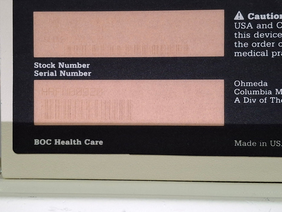 Ohmeda Medical Ohio Care Plus Incubator