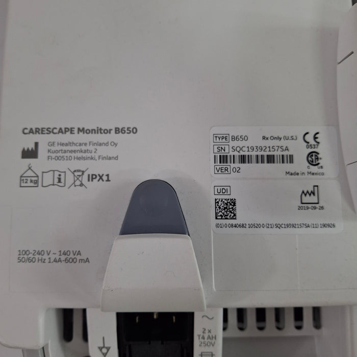GE Healthcare Carescape B650 Patient Monitor