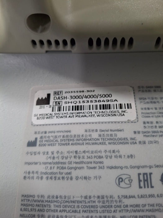 GE Healthcare GE Healthcare Dash 5000 - Masimo SpO2 Patient Monitor Patient Monitors reLink Online