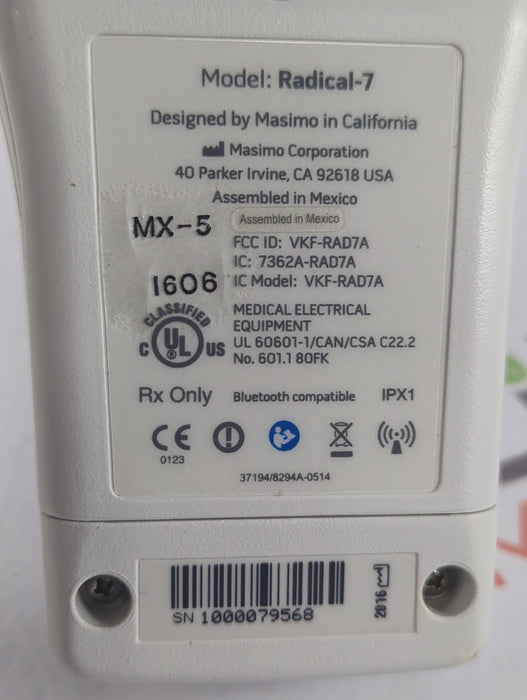 Masimo Radical 7 Pulse Oximeter w/ Base