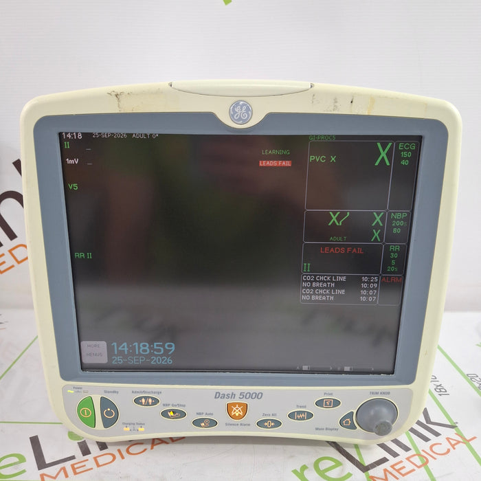 GE Healthcare Dash 5000 - GE/Nellcor SpO2 Patient Monitor