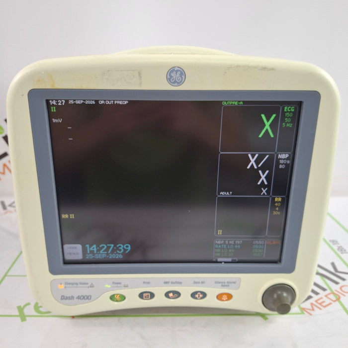 GE Healthcare Dash 4000 - GE/Nellcor SpO2 Patient Monitor