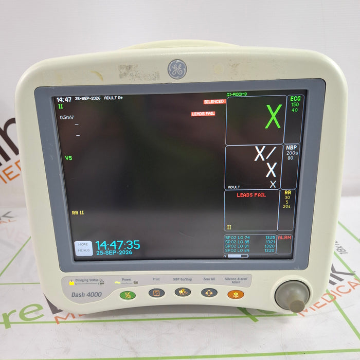 GE Healthcare Dash 4000 - GE/Nellcor SpO2 Patient Monitor