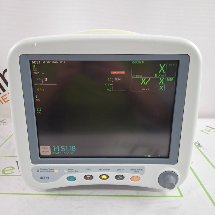 GE Healthcare Dash 4000 - GE/Nellcor SpO2 Patient Monitor