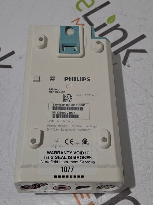 Philips M3001A-A01C06 Fast SpO2, NIBP, ECG, Temp, IBP MMS Module