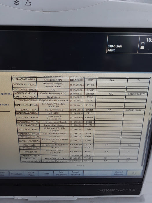 GE Healthcare Carescape B450 Critical Care Patient Monitor