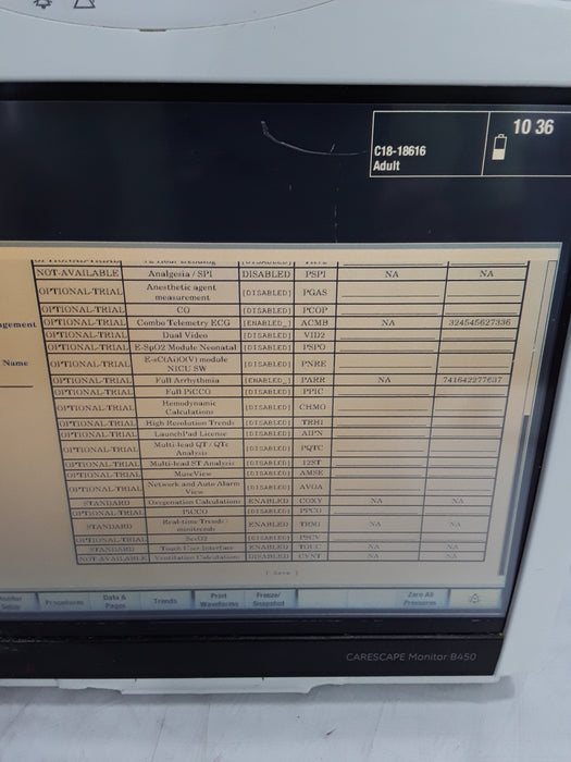 GE Healthcare Carescape B450 Critical Care Patient Monitor