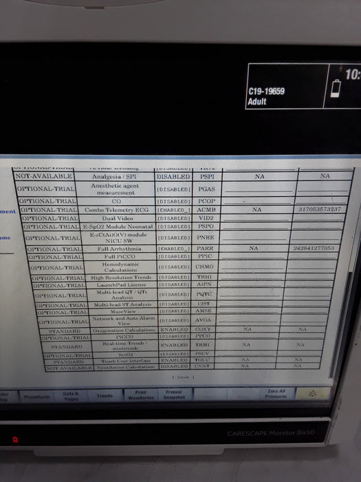 GE Healthcare Carescape B450 Critical Care Patient Monitor