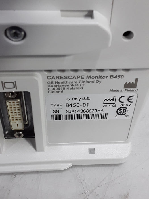 GE Healthcare Carescape B450 Critical Care Patient Monitor