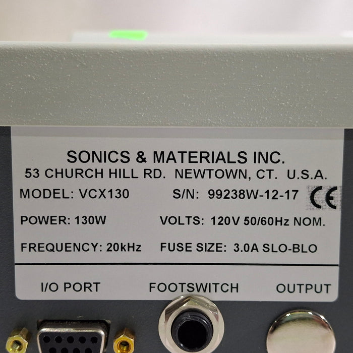 Sonics & Materials Inc VCX 130 Ultrasonic Liquid Processor