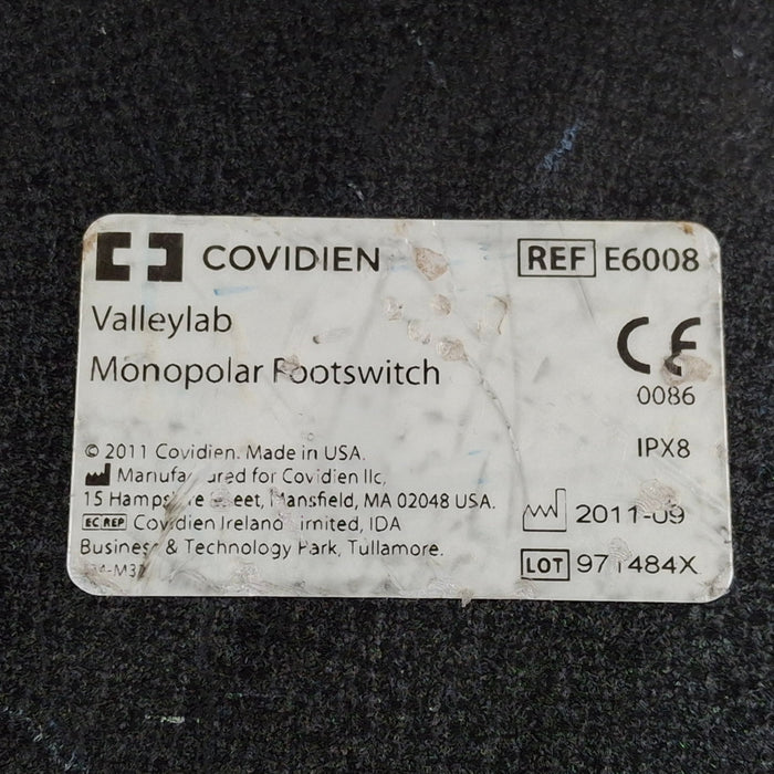 Valleylab E6008 Monopolar Electrosurgical Footswitch
