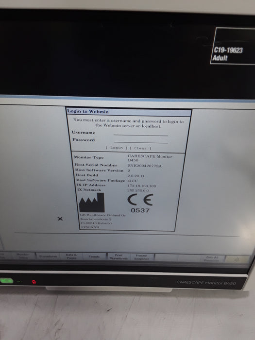 GE Healthcare GE Healthcare Carescape B450 Critical Care Patient Monitor Patient Monitors reLink Online