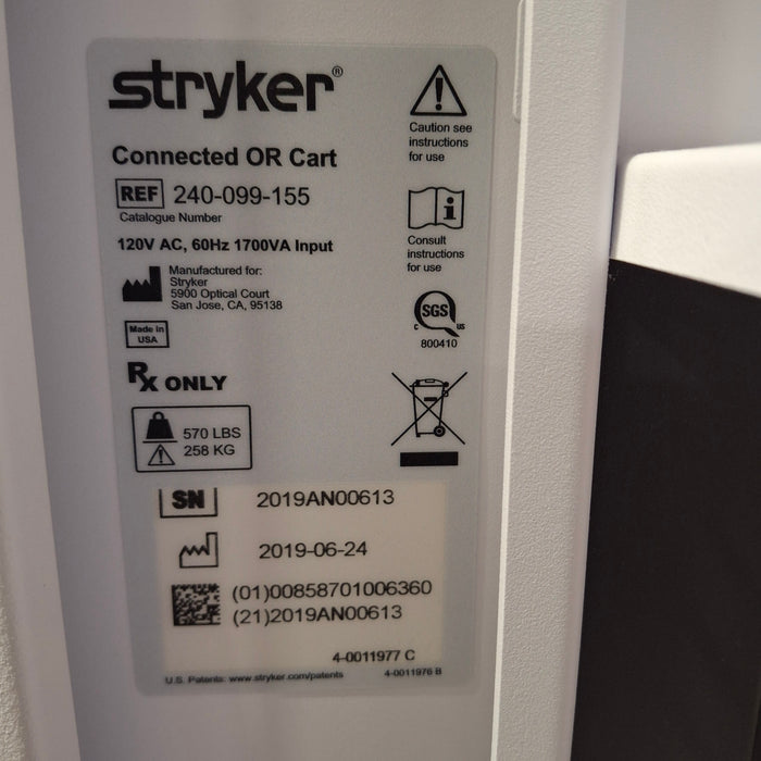 Stryker 240-099-155 Connected OR Cart