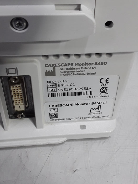 GE Healthcare Carescape B450 Critical Care Patient Monitor