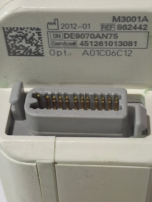 Philips M3001A-A01C06C12 Fast SpO2, NIBP, 12 lead ECG, Temp, IBP MMS Module