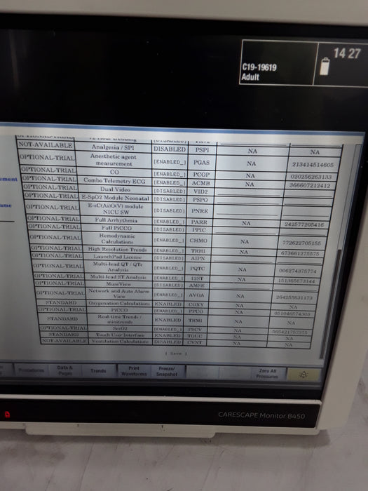 GE Healthcare Carescape B450 Critical Care Patient Monitor