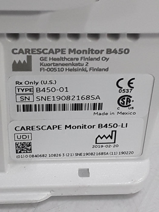 GE Healthcare Carescape B450 Patient Monitor