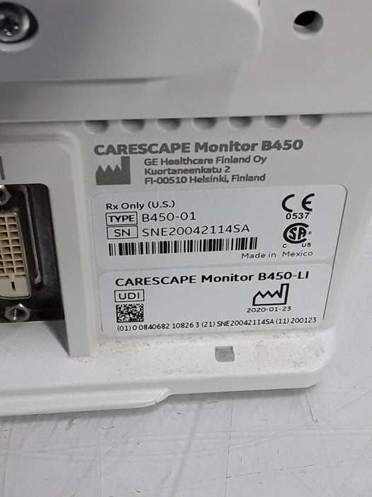 GE Healthcare Carescape B450 Critical Care Patient Monitor