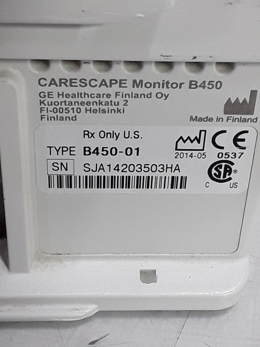GE Healthcare Carescape B450 Critical Care Patient Monitor