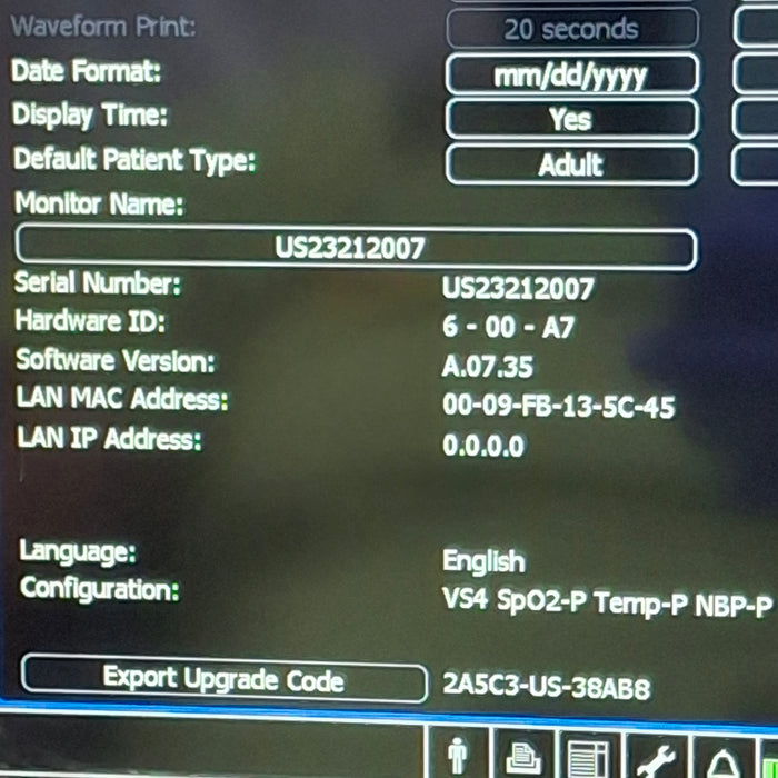 Philips SureSigns VS4 Vital Signs Monitor