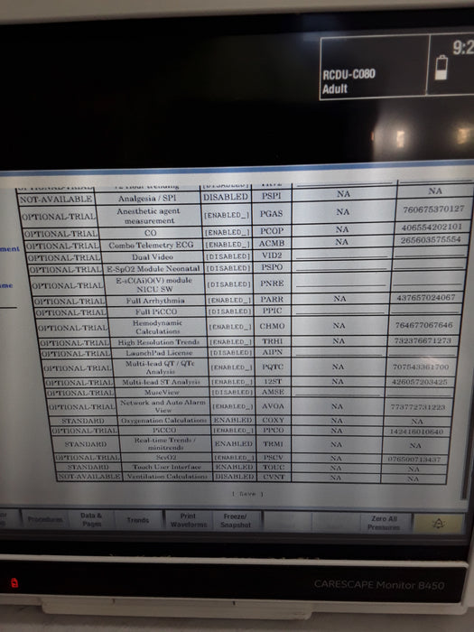 GE Healthcare Carescape B450 Critical Care Patient Monitor