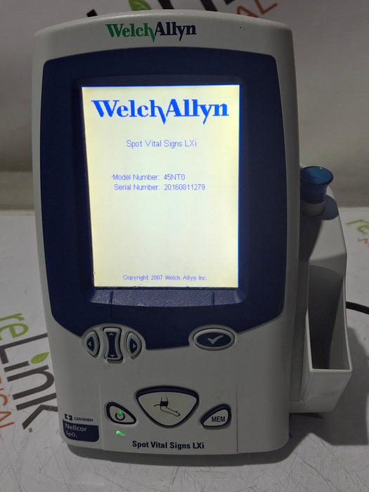 Welch Allyn Spot LXi - NIBP, SureTemp Plus, Nellcor SpO2 Vital Signs Monitor