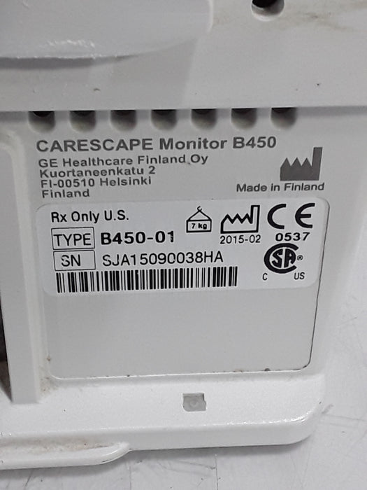 GE Healthcare Carescape B450 Critical Care Patient Monitor