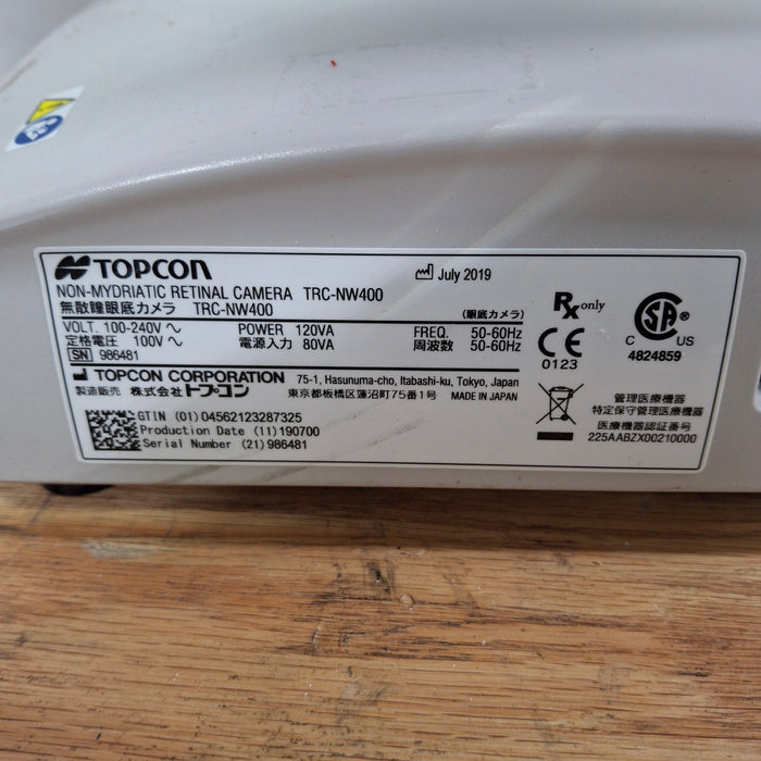 Topcon Medical TRC-NW400 Non-Mydriatic Retinal Camera