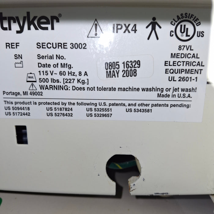 Stryker Secure II 3002 Hospital Bed
