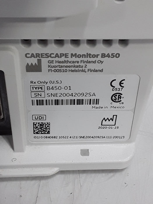 GE Healthcare Carescape B450 Critical Care Patient Monitor
