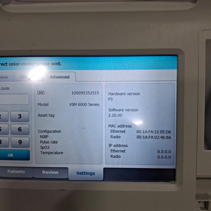 Welch Allyn Connex 6800 68NXTX - Nellcor SpO2, SureTemp Vital Signs Monitor