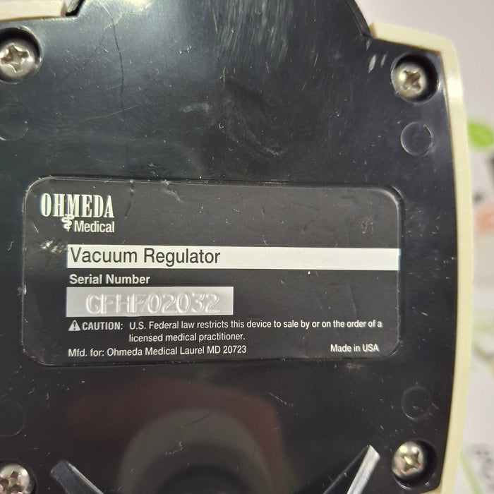 Ohmeda Medical Vacuum Regulator