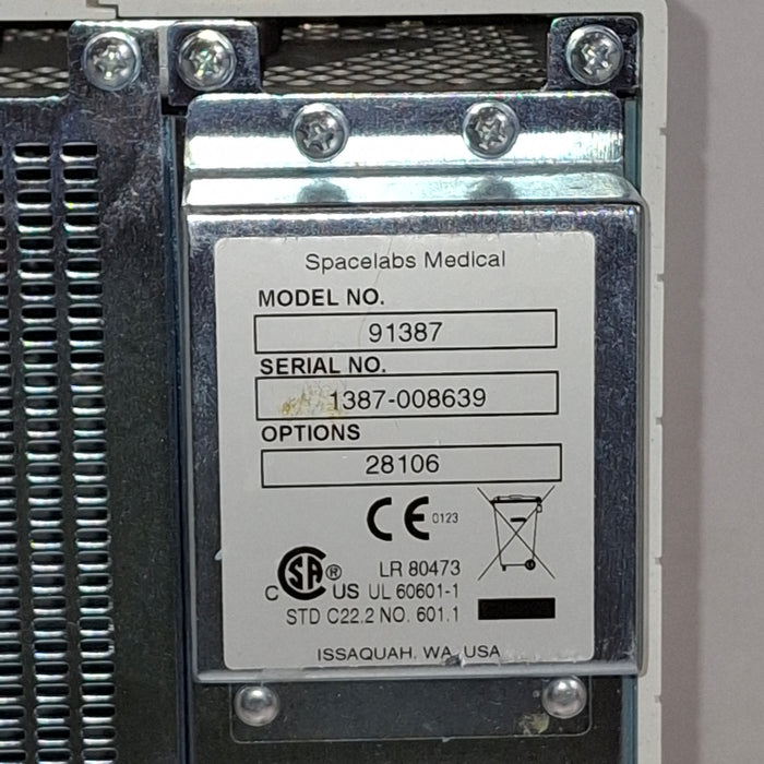 Spacelabs Healthcare Ultraview SL 91387 Patient Monitor