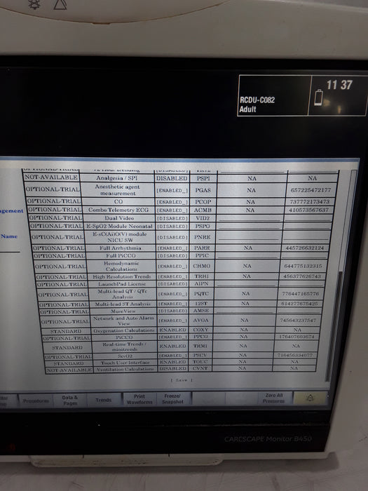 GE Healthcare Carescape B450 Critical Care Patient Monitor
