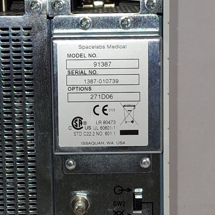 Spacelabs Healthcare Ultraview SL 91387 Patient Monitor