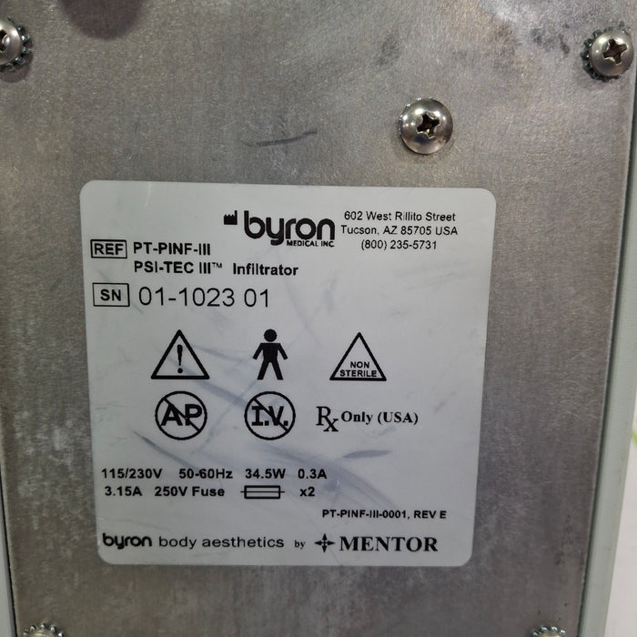 Byron Medical, Inc. PT-PINF-III PSI-TEC III Peristaltic Infiltrator