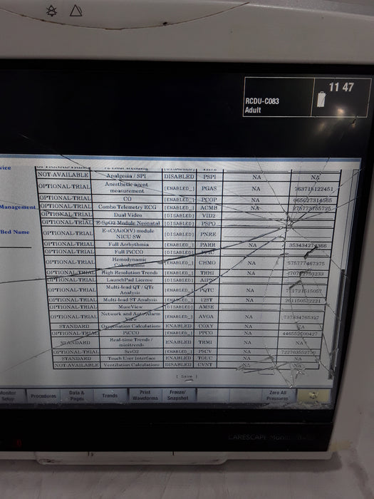 GE Healthcare Carescape B450 Critical Care Patient Monitor